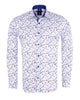 White Small Butterfly Print Men's Shirt-Makrom