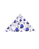 White Water Drop Print Shirt with Matching Handkerchief-Makrom