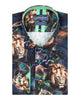 Wild Animals Print Shirt with Matching Handkerchief-Makrom