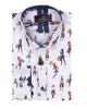 Woman Shopaholic Print White Shirt-Makrom