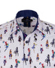 Woman Shopaholic Print White Shirt-Makrom