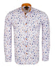 Yellow Floral Print Men's Shirt-Makrom