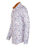 Yellow Floral Print Men's Shirt-Makrom