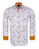 Yellow Floral Print Men's Shirt-Makrom