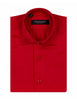 Red Classic Boys Plain Luxury Long Sleeve Shirt