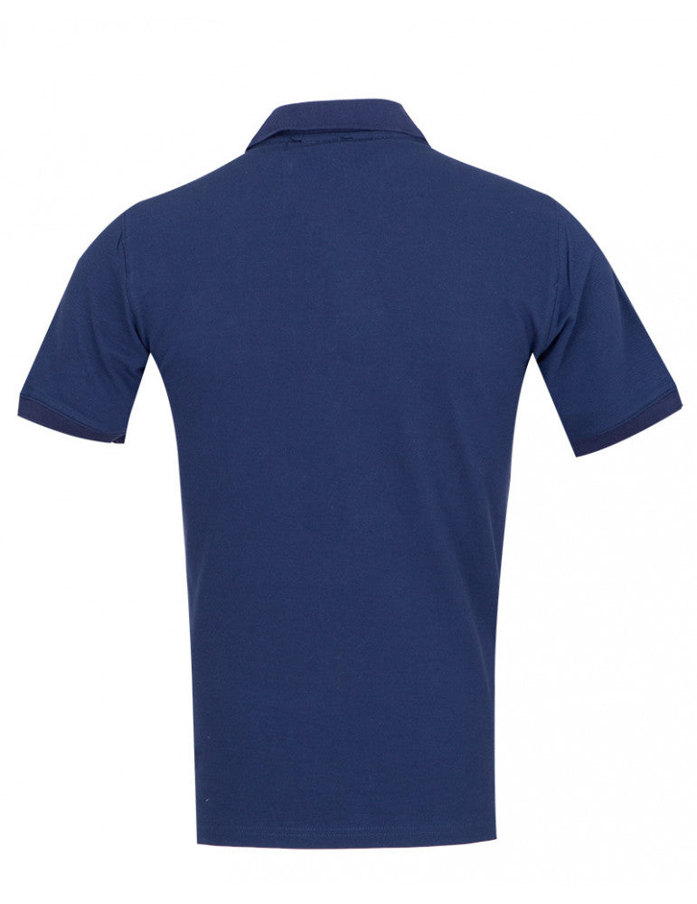 Dark Blue Polo T-Shirt With Contrasting Collar