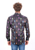 Funky Black Guitar Retro Print Men's Shirt