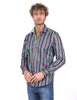 Classic Black Pastel Striped Men's Shirt