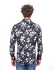 Black Daffodil Print Men's Shirt
