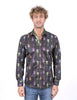 Funky Black Guitar Retro Print Men's Shirt
