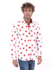 Christmas White Star Print Men's Shirt